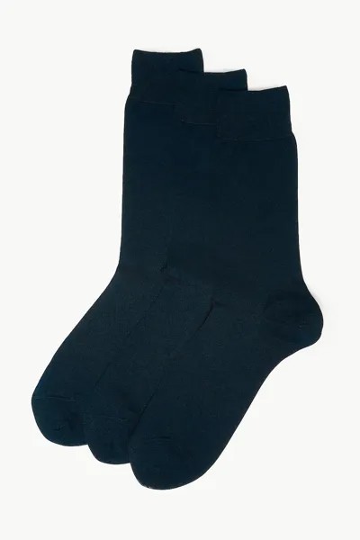 Хлопковые носки – 3 пары Marks & Spencer, синий