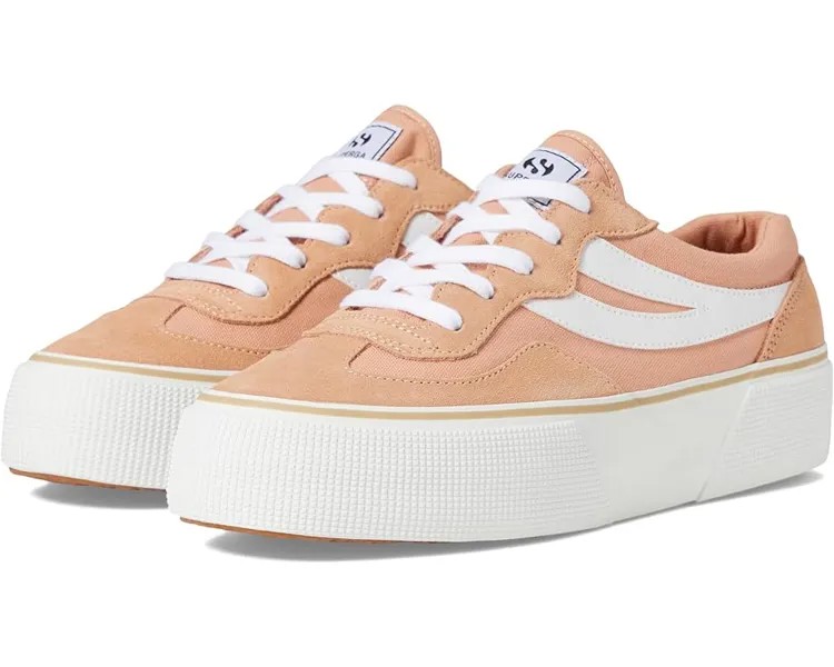 Кроссовки Superga 3041 Revolley Color-Block Platform, цвет Rose Dusty/Full White