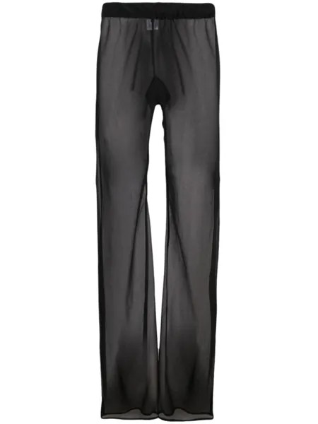 Ludovic de Saint Sernin полупрозрачные брюки bootcut, черный