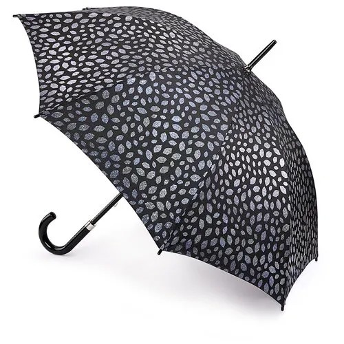 L764-3555 PewterSctteredLip (Губы серебро) Зонт женский трость Lulu Guinness Fulton