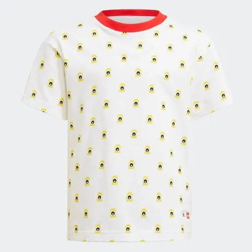 Футболка adidas, размер 122, белый