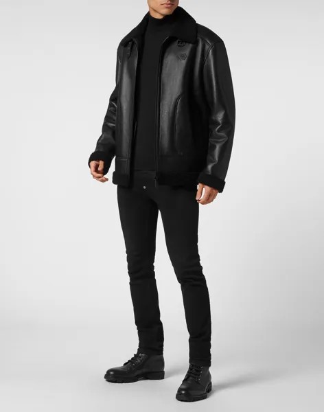 Дубленка Skull&Bones Philipp Plein, черный