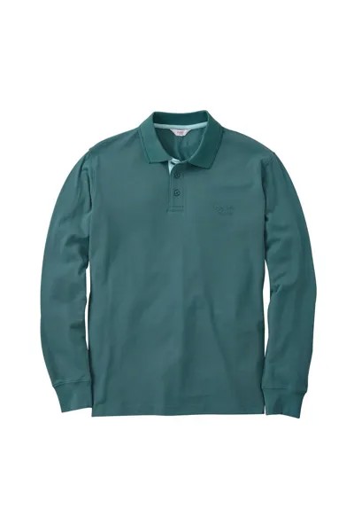 Рубашка поло с длинным рукавом Cotton Traders, зеленый