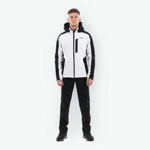 Куртка спортивная Dragonfly Куртка мужская с капюшоном Dragonfly Explorer 2.0 Black and White, размер M, белый