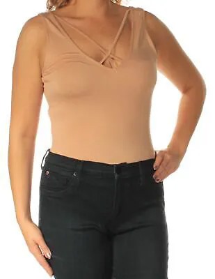 MATERIAL GIRL Женский коричневый боди без рукавов с V-образным вырезом, топ для юниоров, размер: L
