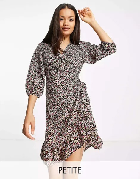 Платье мини с v-образным вырезом и сборками Vero Moda