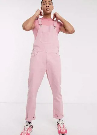 Розовый джинсовый комбинезон ASOS DESIGN