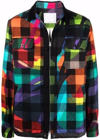 Sacai бомбер в клетку