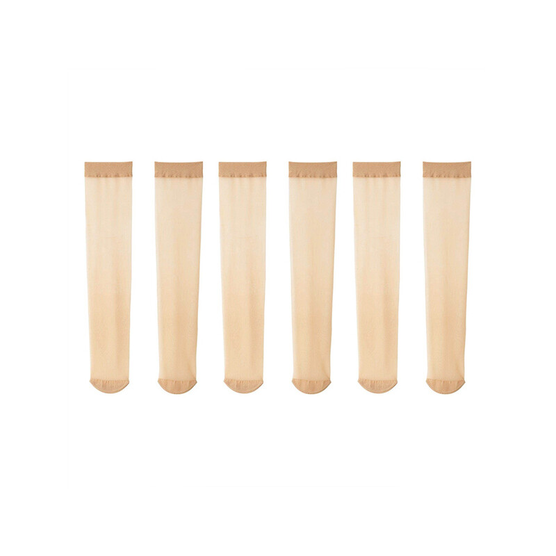 Чулки женские Muji 17D, бежевый, 3 пары