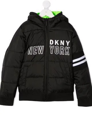 Dkny Kids пуховик с логотипом