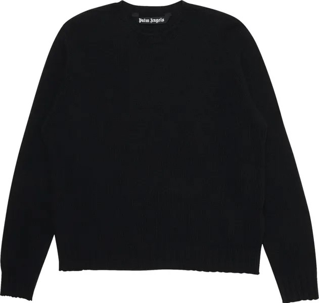 Свитер Palm Angels Rec Logo Sweater 'Black/White', черный