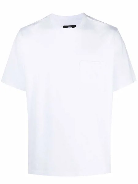 Stussy logo-embroidered pocket T-shirt