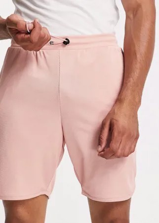 Розовые шорты из переработанного политрикотажа Selected Homme-Розовый цвет