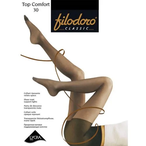 Колготки Filodoro Top Comfort, 30 den, размер 2, коричневый