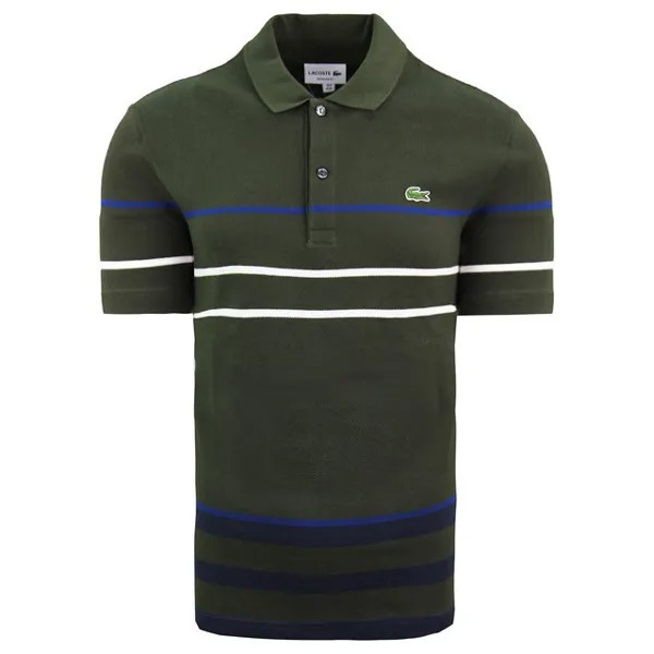 Зеленая мужская рубашка-поло стандартного кроя Lacoste, зеленый