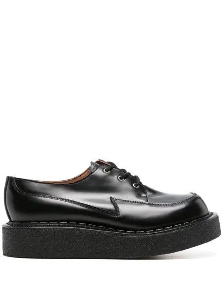 Кожаные туфли дерби на платформе Comme des Garçons Homme Plus, черный