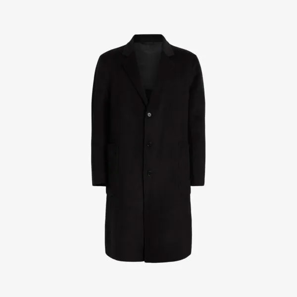 Шерстяное пальто оверсайз Stano Allsaints, черный