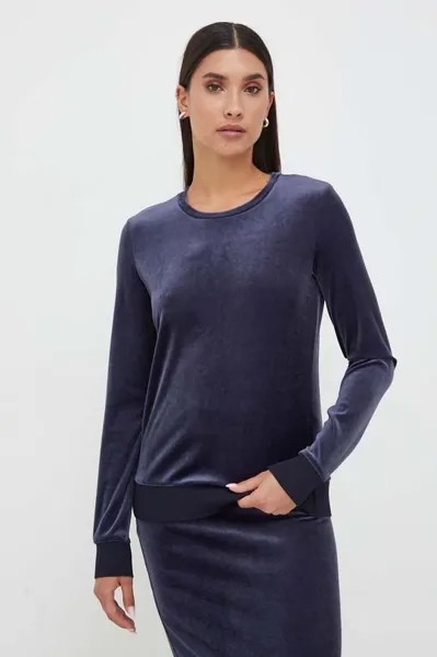 Футболка с длинными рукавами Max Mara Leisure, темно-синий