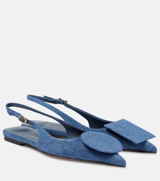 Джинсовые балетки les slingbacks duelo Jacquemus, синий