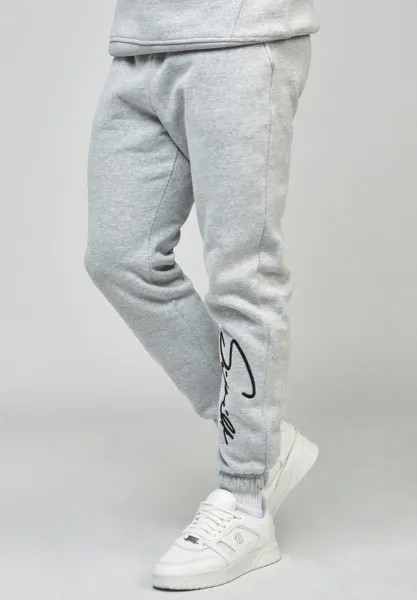 Спортивные брюки Script Embroidery SIKSILK, цвет grey
