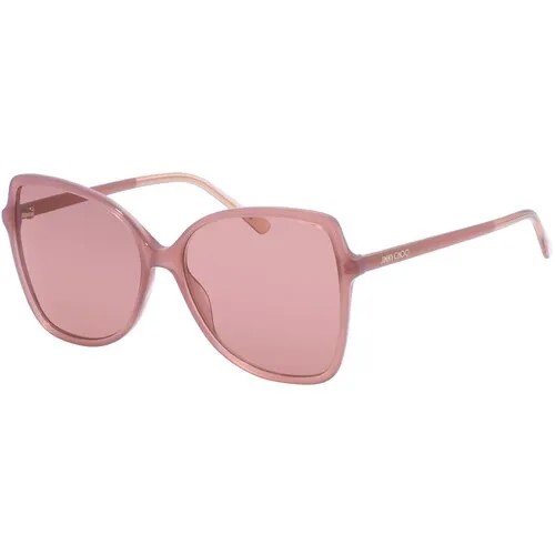 Солнцезащитные очки Jimmy Choo, розовый, коричневый
