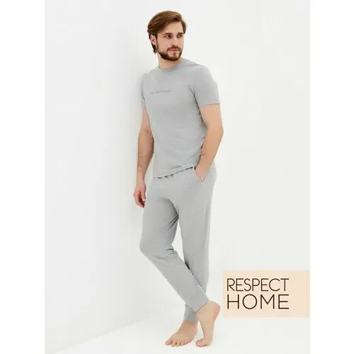 Пижама Respect, брюки, майка, размер XL, серый