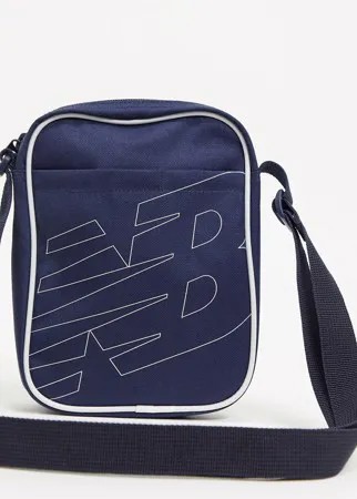 Темно-синяя сумка через плечо New Balance-Темно-синий