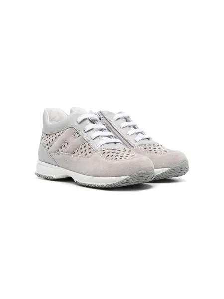 Hogan Kids сетчатые кроссовки с логотипом