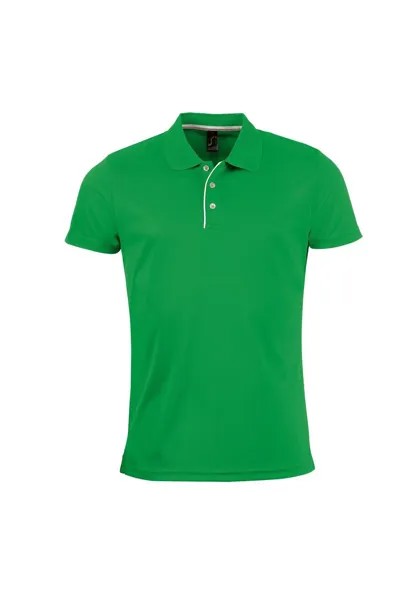 Рубашка поло из пике с короткими рукавами Performer SOL'S, зеленый