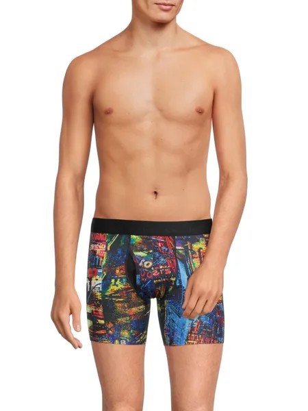 Трусы-боксеры с принтом City Robert Graham, цвет Blue Multi