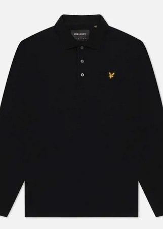 Мужской лонгслив Lyle & Scott LS Polo, цвет чёрный, размер XXL