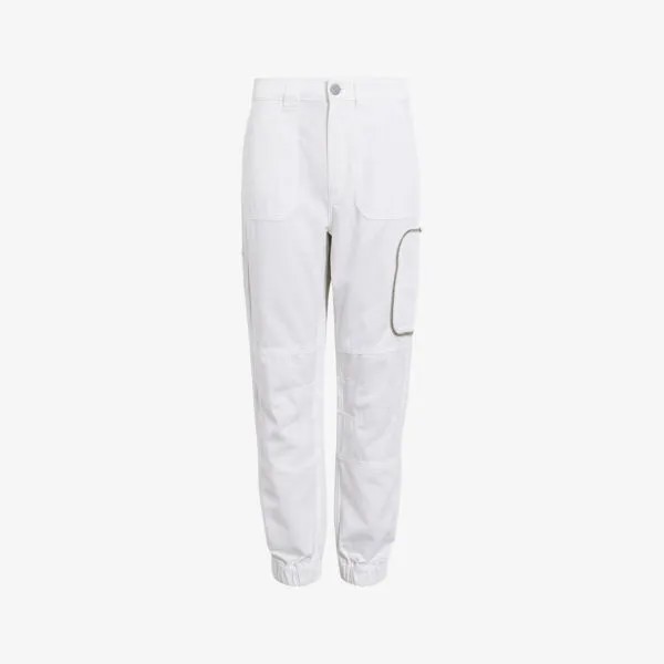 Джинсовые спортивные брюки с высокой посадкой и накладными карманами florence Allsaints, белый