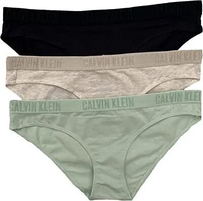 Calvin Klein Monochrome Хлопковые трусики-бикини, 3 шт., черные(QP1999-331)G,L