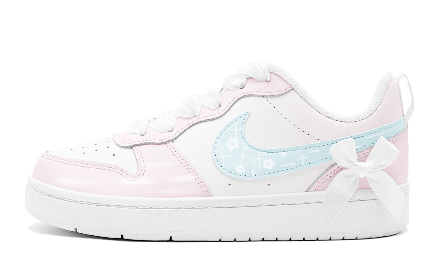 Кроссовки Nike Court Borough Skateboarding Shoes Women's Low-top Blue, розовый