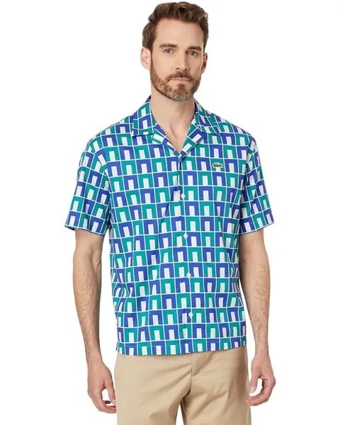 Рубашка Lacoste Short Sleeve Relaxed Fit Woven, цвет Mascarpone/Sloe 0 Undergr