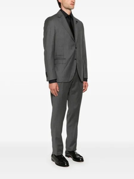 Lardini меланжевый костюм, серый