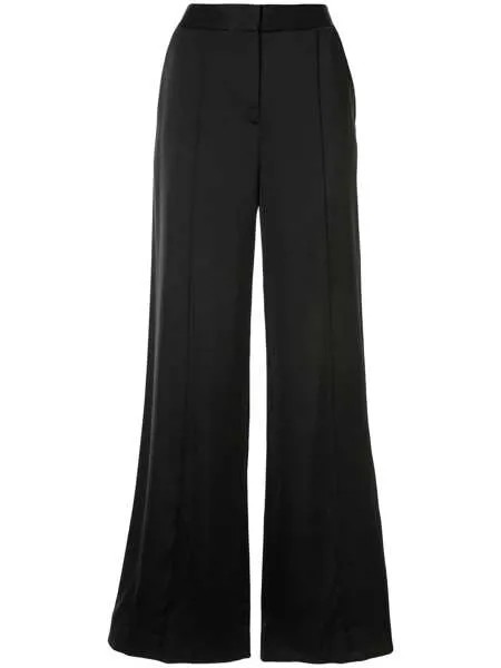 Victoria Victoria Beckham атласные брюки широкого кроя