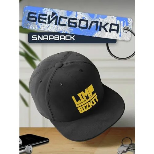 Бейсболка, кепка черная с желтым принтом Музыка Limp bizkit - 46