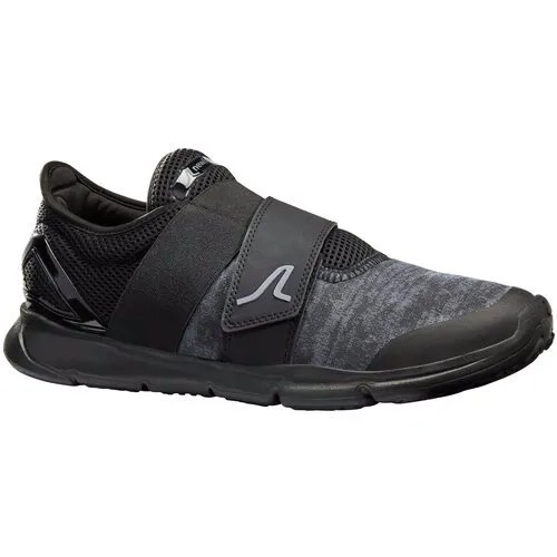 Мужские кроссовки на липучках для фитнес ходьбы Soft 180 , размер: 44, цвет: Черный NEWFEEL Х Декатлон