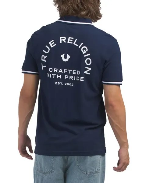 Топ-поло Crafted With Pride True Religion, цвет True Navy