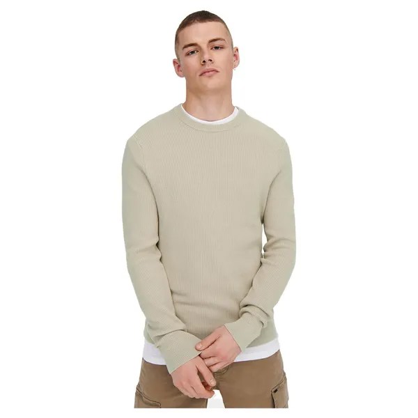 Свитер Only & Sons Phil Crew Neck, бежевый