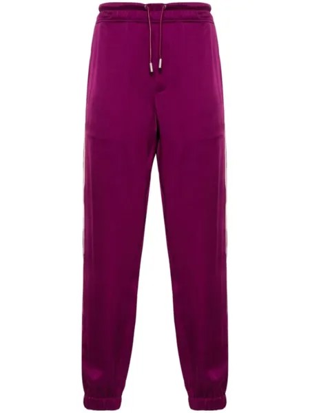 Saint Laurent атласные спортивные брюки, розовый