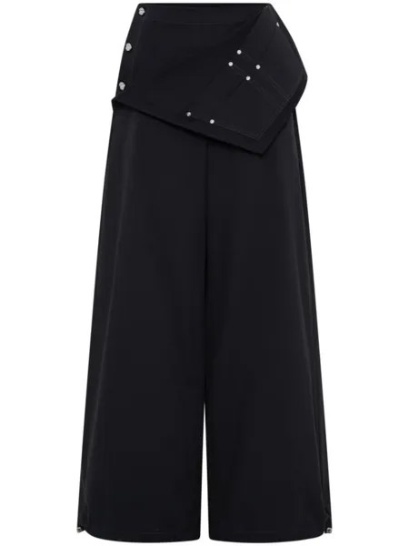 Широкие брюки Foldover Parachute Dion Lee, черный