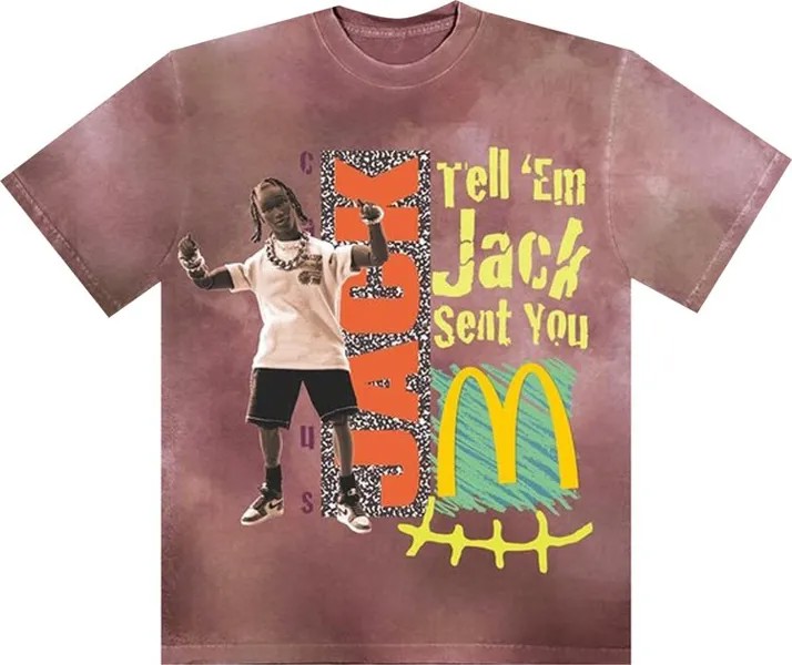 Футболка Cactus Jack by Travis Scott Jack Smile T-Shirt II 'Berry', разноцветный