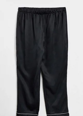 Атласные пижамные брюки черного цвета Loungeable Maternity «Выбирай и комбинируй»-Черный цвет
