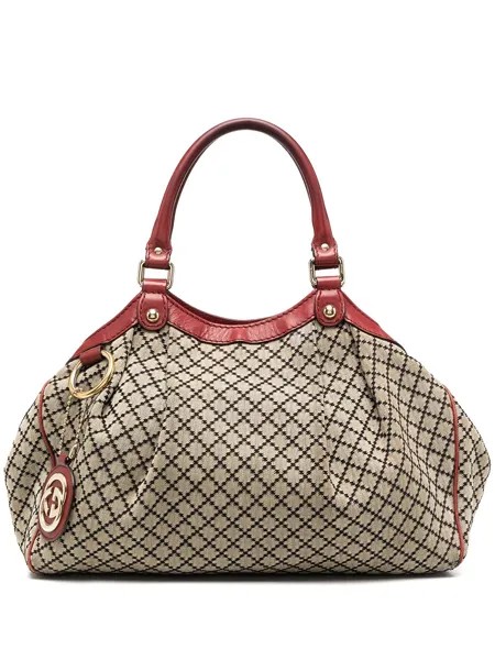 Gucci Pre-Owned сумка-тоут с узором аргайл