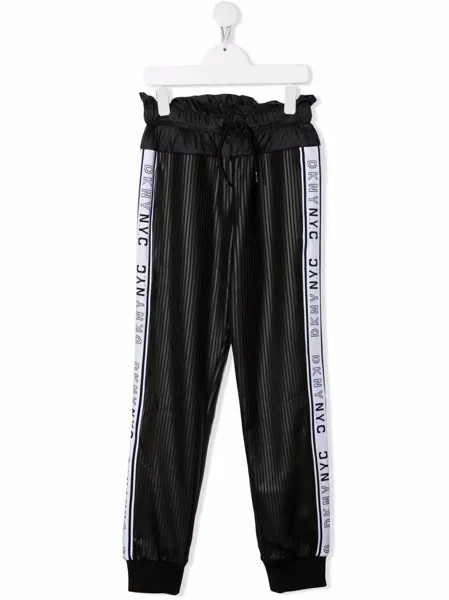 Dkny Kids спортивные брюки с логотипами на лампасах