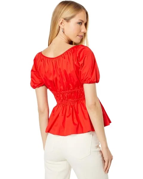 Топ Kate Spade New York Poplin Riviera Top, цвет Flame Scarlet