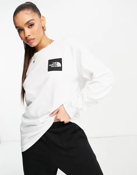 Белый лонгслив The North Face Boruda