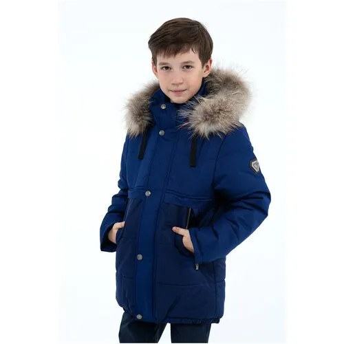 Куртка для мальчика Talvi 83524, размер 128/64, цвет синий
